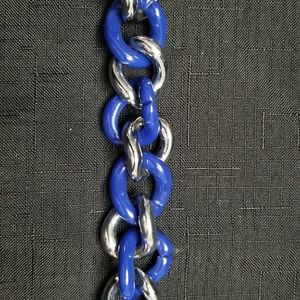 Chunky Silver & Blue Bracelet